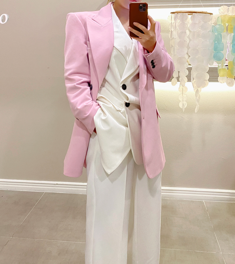 lily long jacket (pink)